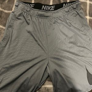 Nike 9in Medium Grey Dri-Fit Shorts With Large Swoosh
